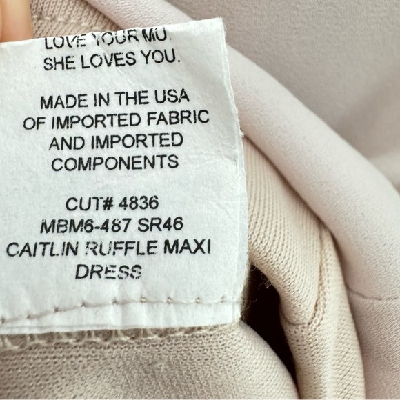 Show Me Your Mumu Formal Maxi Dress Medium Beige Bridesmaid Elegant Classic Gala - Picture 10 of 11